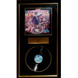 ELTON JOHN, A SIGNED COPY OF 'CAPTAIN FANTASTIC' VINYL ALBUM' With presentation plaque, framed and