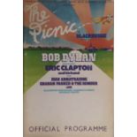 BOB DYLAN, 'THE PICNIC', 1979, OFFICIAL PROGRAMME, SMALL FOLIO. Condition: generally good