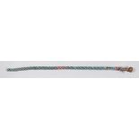 A LATE 19TH CENTURY PRIMITIVE AFRICAN TRIBAL BEADED CEREMONY STICK Possibly a Rungu, primitively