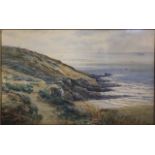 W. BARTON, AN EARLY 20TH CENTURY WATERCOLOUR Landscape, coastal view, signed lower right, framed and