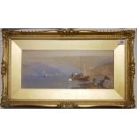 THOMAS CHARLES LEESON ROWBOTHAM, 1823 - 1875, WATERCOLOUR Lake Como, signed, dated 1875, mounted