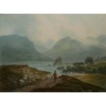 ROBERT ANDREW RIDELL,1793-1799 A SCOTTISH WATERCOLOUR Highland llandscape, titled 'Kilchurn Castle?,