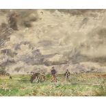 Thomas Hennell (1903-1945) FIGURES WORKING IN A FIELDWatercolour40 x 46cm