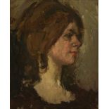 *Bernard Dunstan RA (1920-2017)'JANE'Signed with initials l.l., also signed and inscribed on label