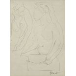 *Sir Terry Frost RA (1915-2003)FIGURE STUDYSigned l.r., pencil17 x 12.5cm*Artist's Resale Right