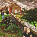 *Carel Weight RA (1908-1997) 'BEFORE THE DELUGE'Signed l.l., oil on canvas101 x 101cm*Artist's