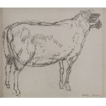 *Olwyn Bowey RA (b.1936)SHEEP STUDIESTwo, both signed l.r., one pen and ink, one pencil,16 x 23cm