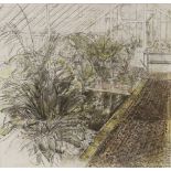 *Olwyn Bowey RA (b.1936) 'THE TROPICAL HOUSE'Signed and dated '94 l.l., pencil and watercolour59 x