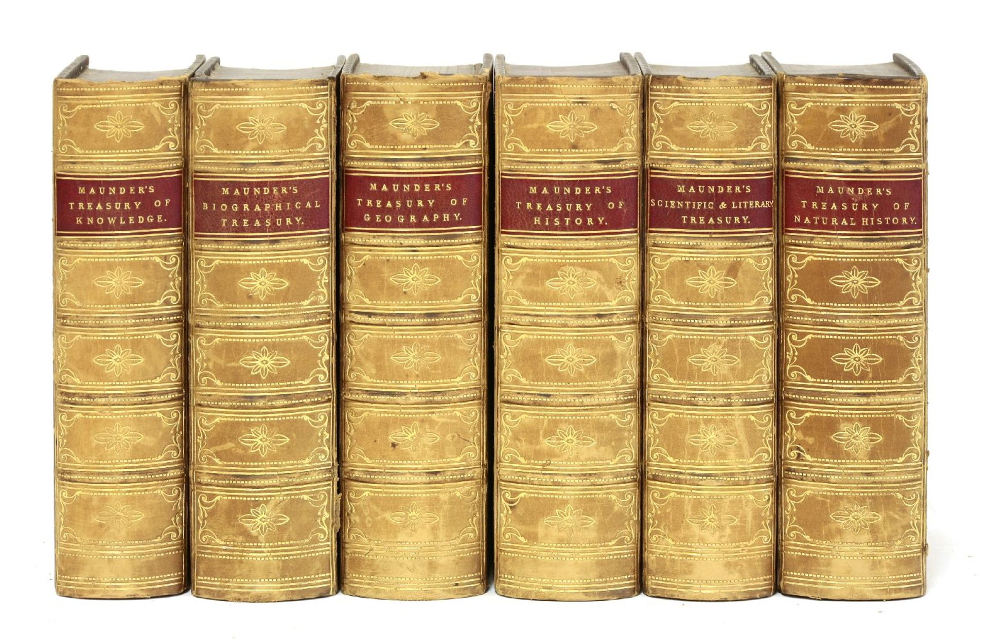 (BINDING): Maunder, S: 6 Volumes in the Treasury series: Geography, Biography, Natural History,