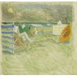*Jane Dowling (b.1925)'SEA SHORE I', 1984Pencil and tempera on board13.5 x 13cmProvenance: Peter