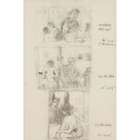 *Bernard Dunstan RA (1920-2017)THREE SKETCHESPencil annotated in biro28.5 x 19cm*Artist's Resale