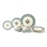 An extensive Royal Doulton pottery part dinner service,in the 'Rose Elegans' pattern, comprising: