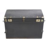 A Brooks vintage ebonised travelling car trunk