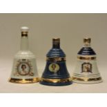 Assorted Bell’s Porcelain Decanters to include: To Commemorate the Marriage of HRH Prince Andrew