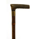 A timber merchant's cane, for taking core samples, with a gimlet-style pointed rod secured to the
