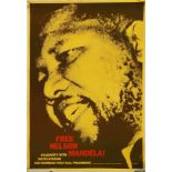 FREE NELSON MANDELA!late 1970s poster, designed by David King for the anti-apartheid movement, 13