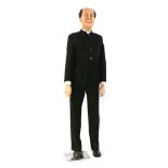 A MAO ZEDONG WAXWORK,mid-late 20th century, a waxwork model of Chairman Mao, dressed in a Yat-sen