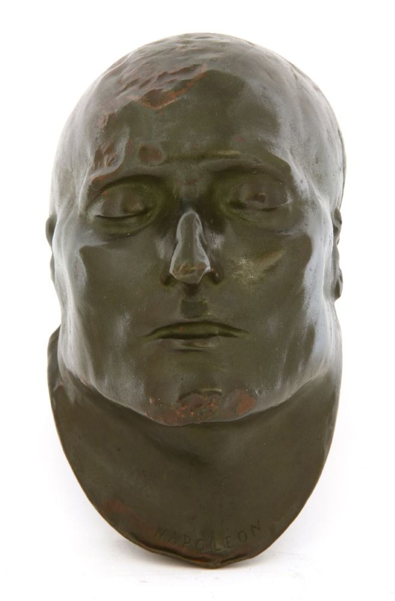 NAPOLEON'S DEATH MASK ELECTROTYPE,mid to late 19th century, with bronzed finish, after Francois - Image 4 of 4