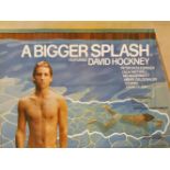 DAVID HOCKNEY - 'A BIGGER SPLASH',1967, Mike Kaplan and Buzzy Enterprise, British quad film movie