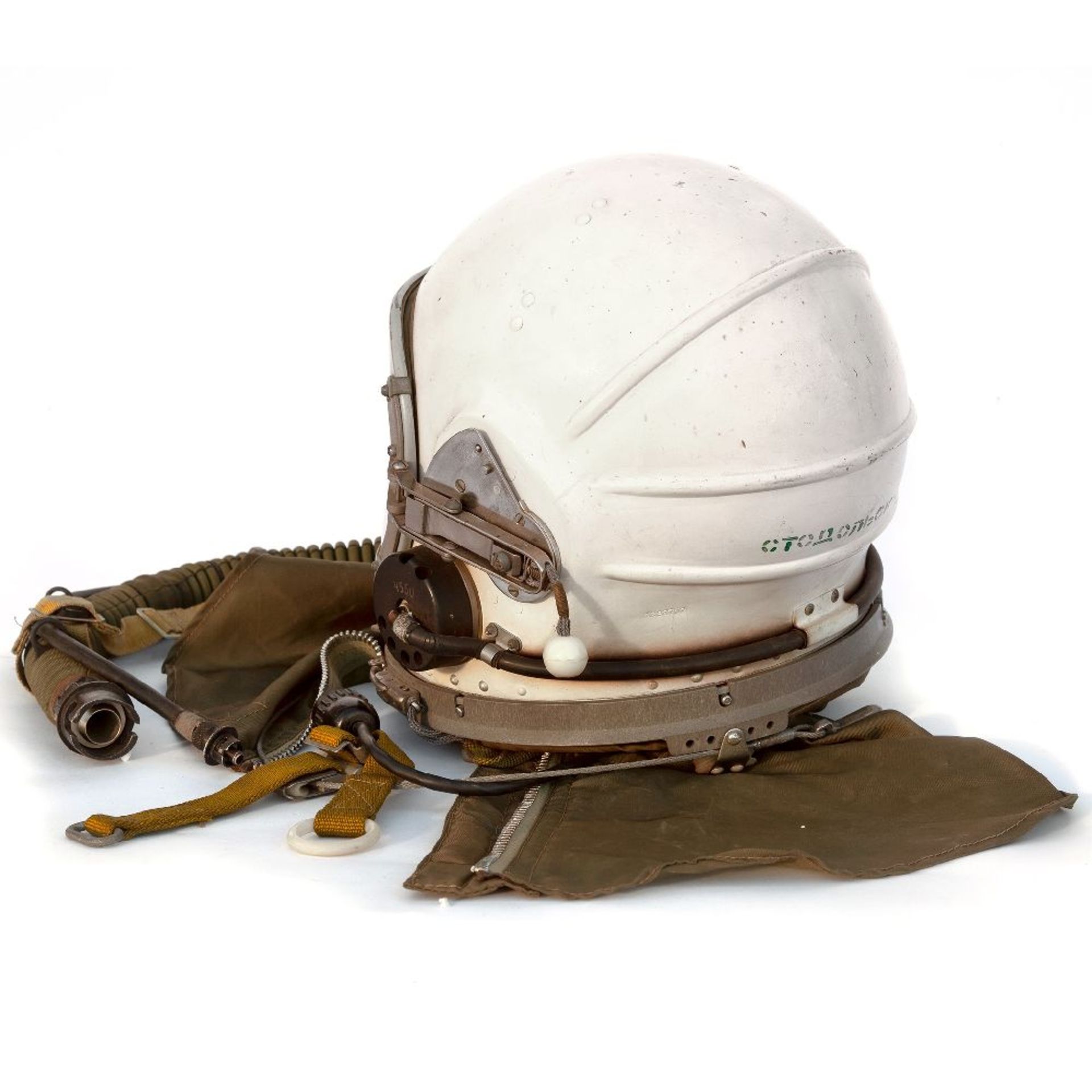 A COLD WAR SOVIET MIG 25 PILOT'S HELMET,c.1960-65, constructed for high altitude flight, also used - Image 5 of 5