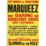 THE MOST DARING DANGEROUS DANCE EVER PERFORMED,a 1940s poster for the famous and sensational