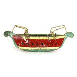 A FRENCH FAIRGROUND SWINGBOATc.1930s, painted wood with metal fittings, with 'S.S. France' painted