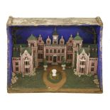 A FOLK ART WOODEN MODEL OF ASTON HALL IN BIRMINGHAM,early 20th century, an impressive wooden model