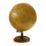 A TERRESTRIAL GLOBE1958, a large 19 inch terrestrial globe by George Philips, with unusual metal