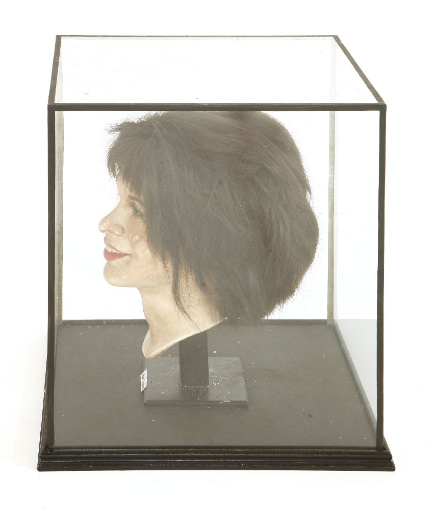 HELEN SHAPIRO,1960s, a waxwork museum head of singer Helen Shapiro, mounted in a glass case,case - Image 2 of 2