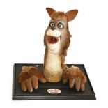 KANGAROO HEAD,1980/90s, an original Spitting Image puppet head of a comical kangaroo with paws,