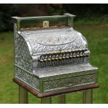 NATIONAL CASH REGISTER,early 20th century, a chrome metal cash register by 'National' of Dayton,