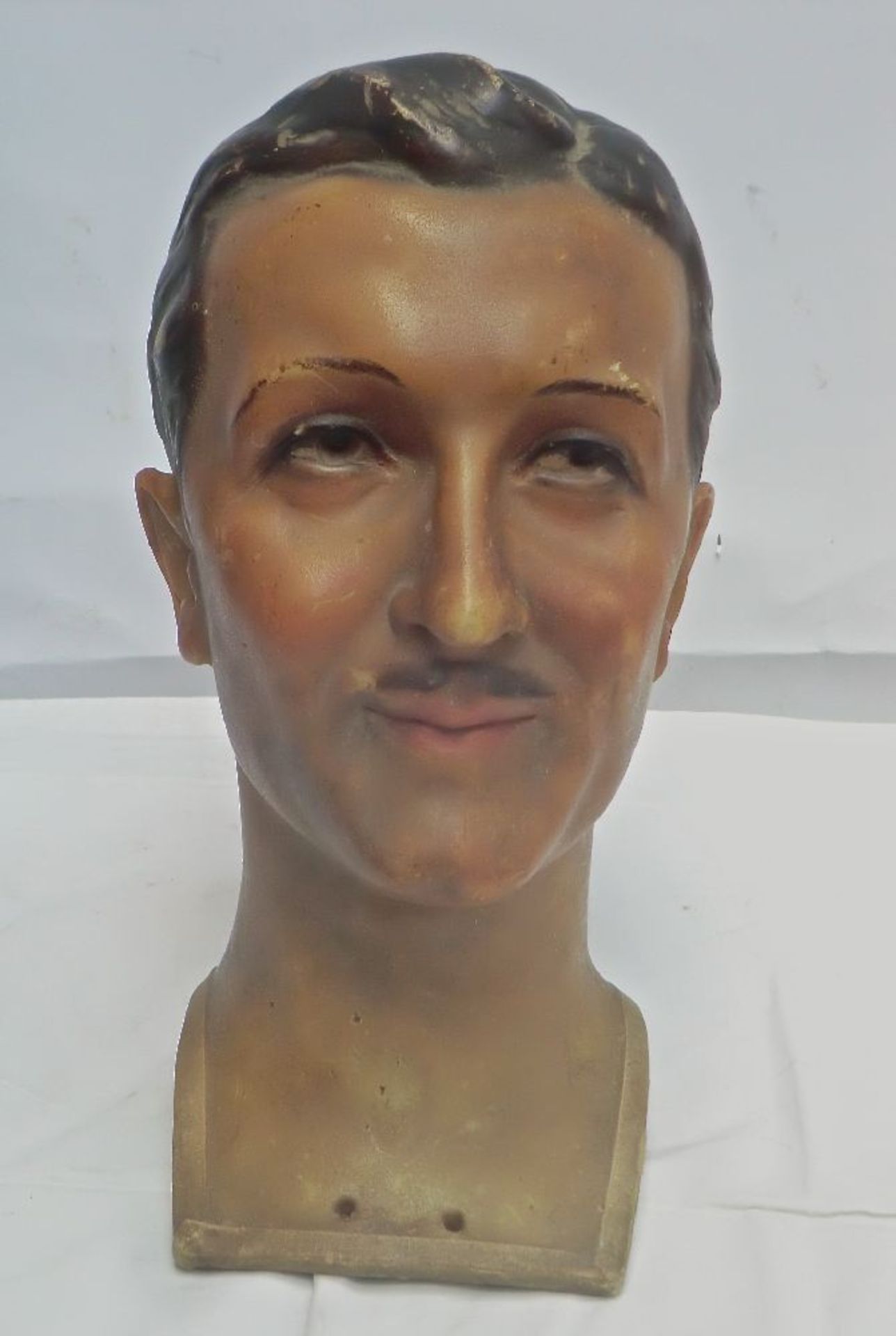 A WAX BUST OF CHARLES BOYER,c.1938, French, the bust or mannequin head is modelled on the French - Bild 2 aus 2