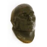 NAPOLEON'S DEATH MASK ELECTROTYPE,mid to late 19th century, with bronzed finish, after Francois