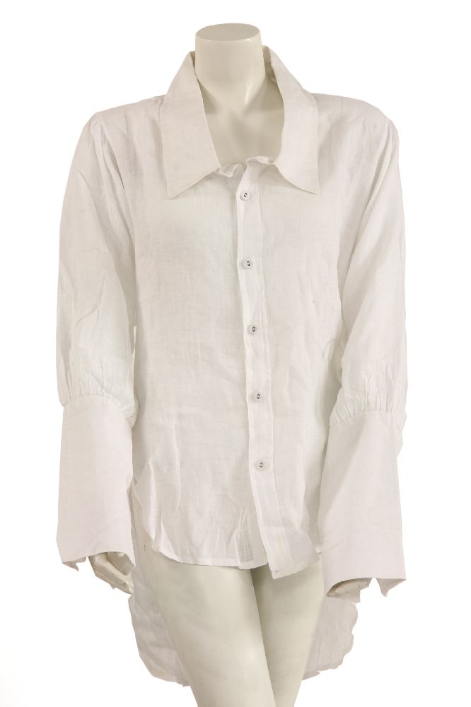 VIVIENNE WESTWOOD AND MALCOLM MCLAREN,a Vivienne Westwood and Malcolm McLaren white linen shirt,