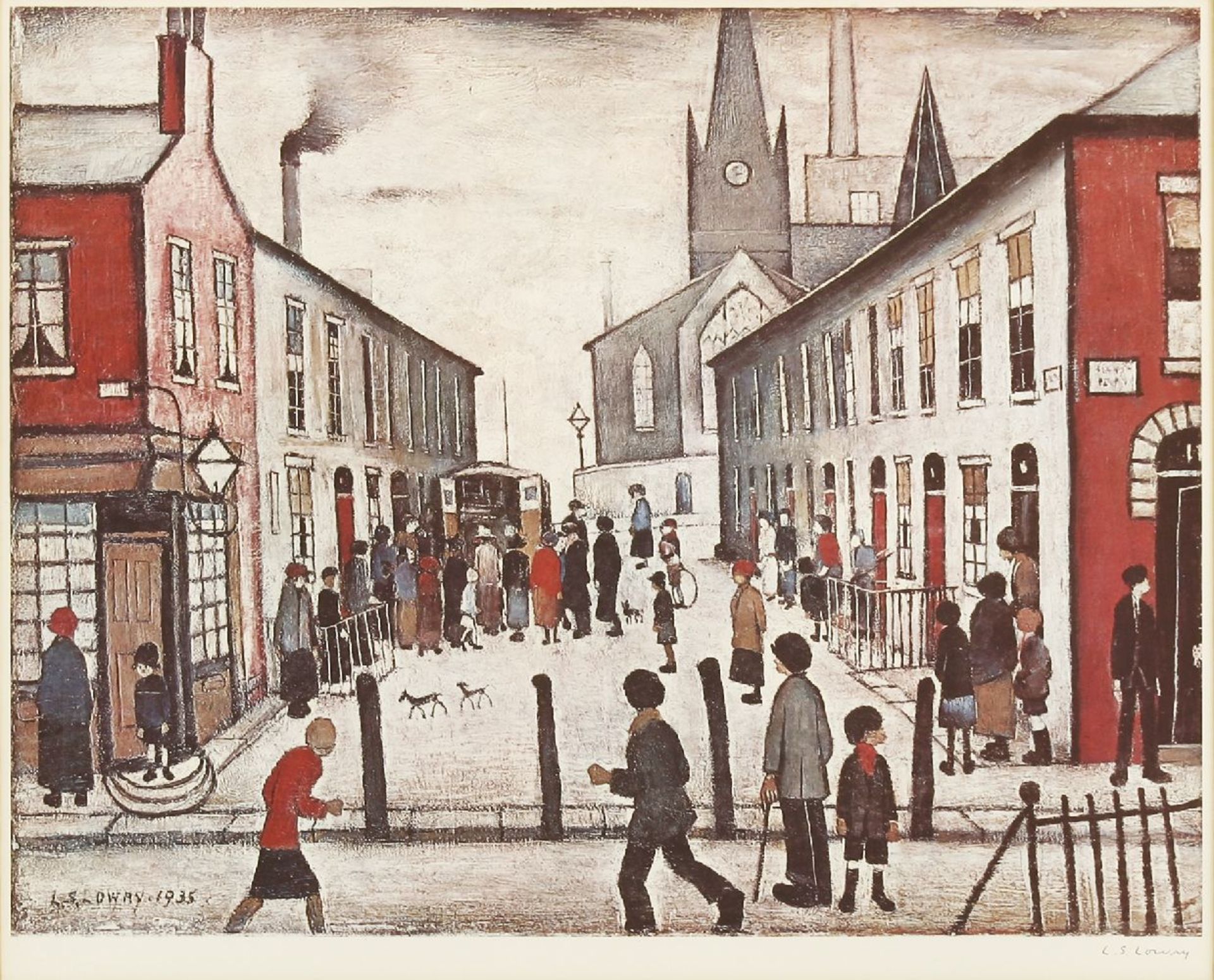 *Laurence Stephen Lowry RA (1887-1976)'THE FEVER VAN'Offset lithograph printed in colours, signed in