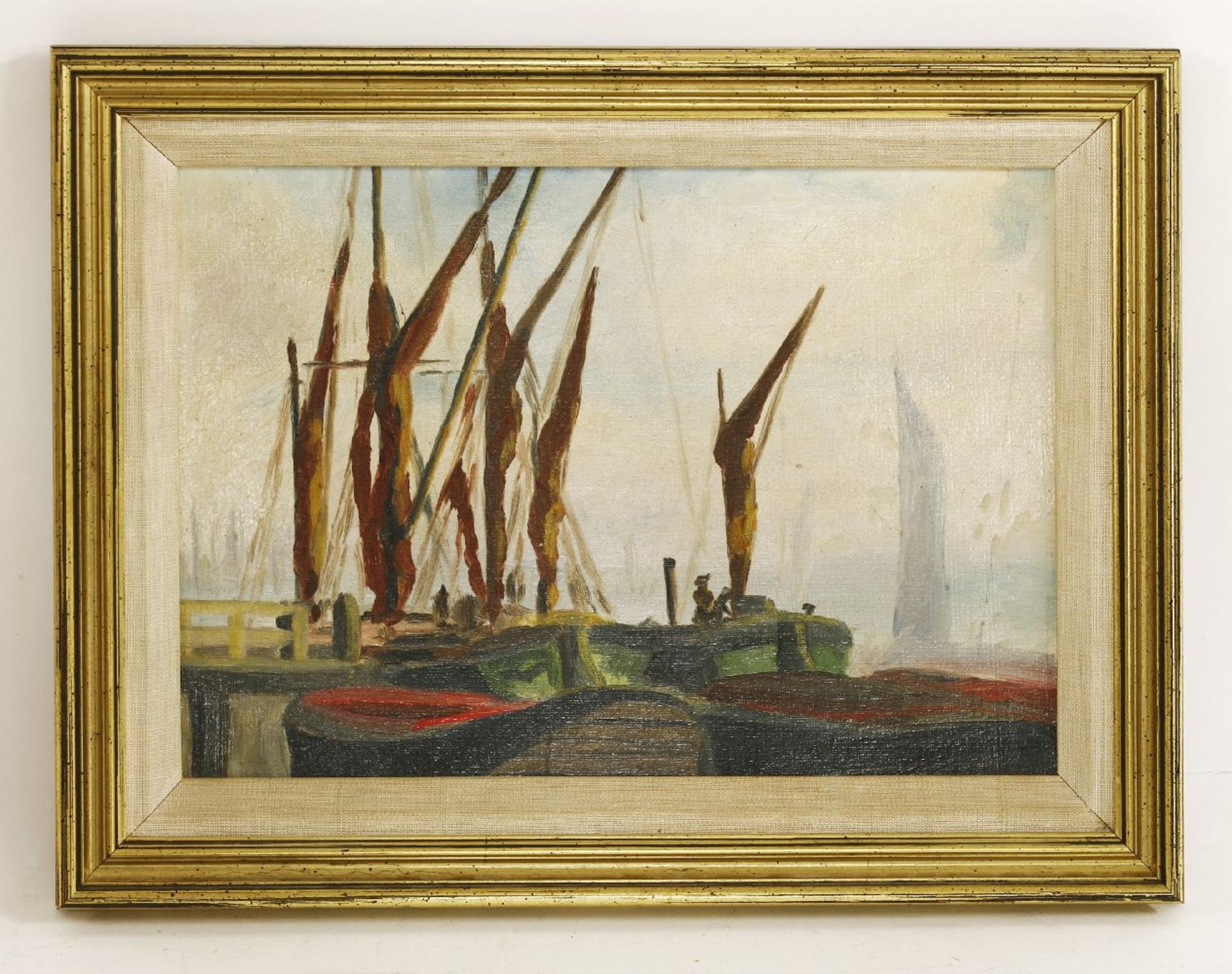 Paul Fordyce Maitland (1863-1909)'BARGES OFF LIMEHOUSE REACH'Signed and inscribed with title - Image 2 of 3