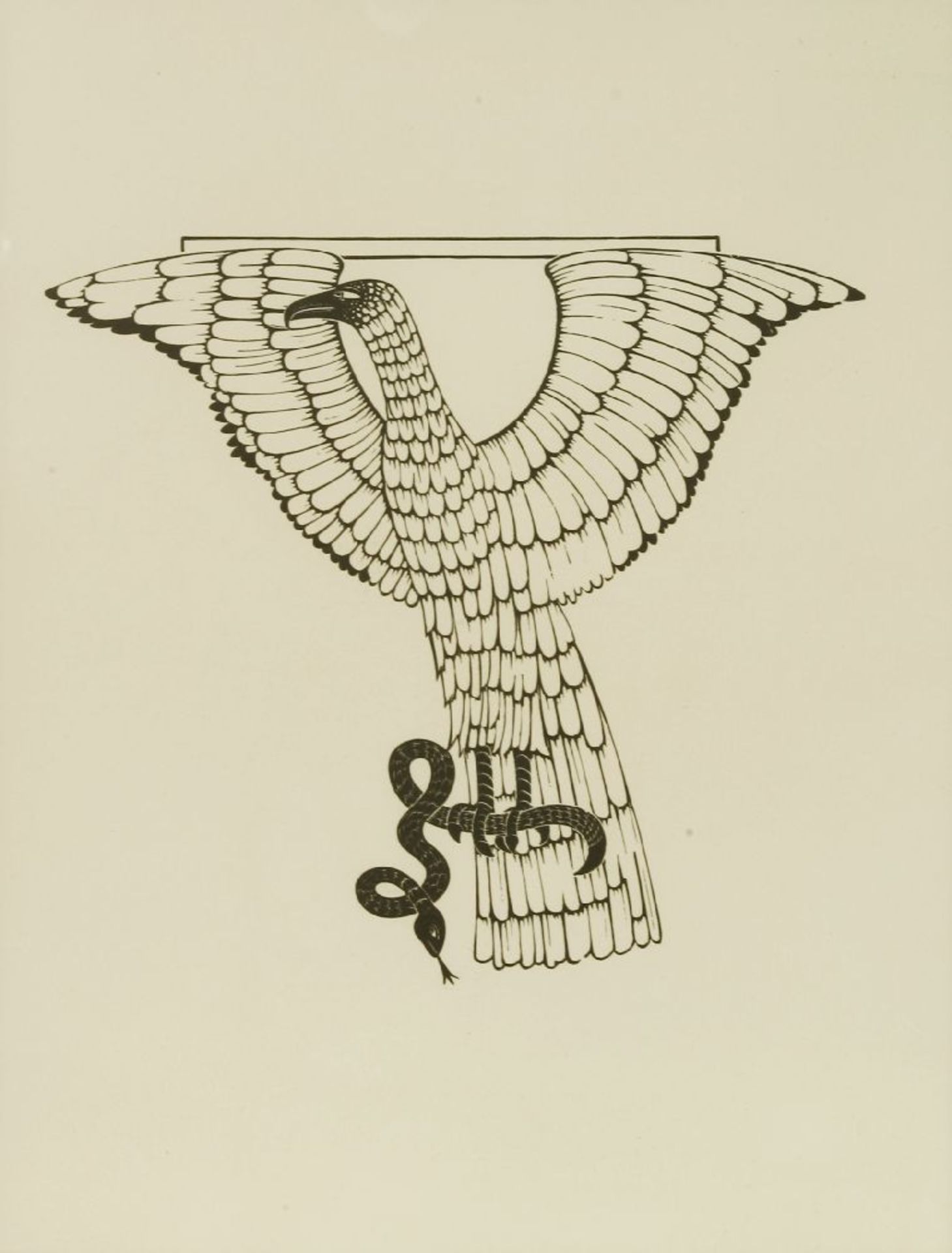 Eric Gill (1882-1940)'THE ANGEL OF SAINT MATTHEW';'THE LION OF SAINT MARK';'THE BULL-CALF OF SAINT - Image 6 of 9