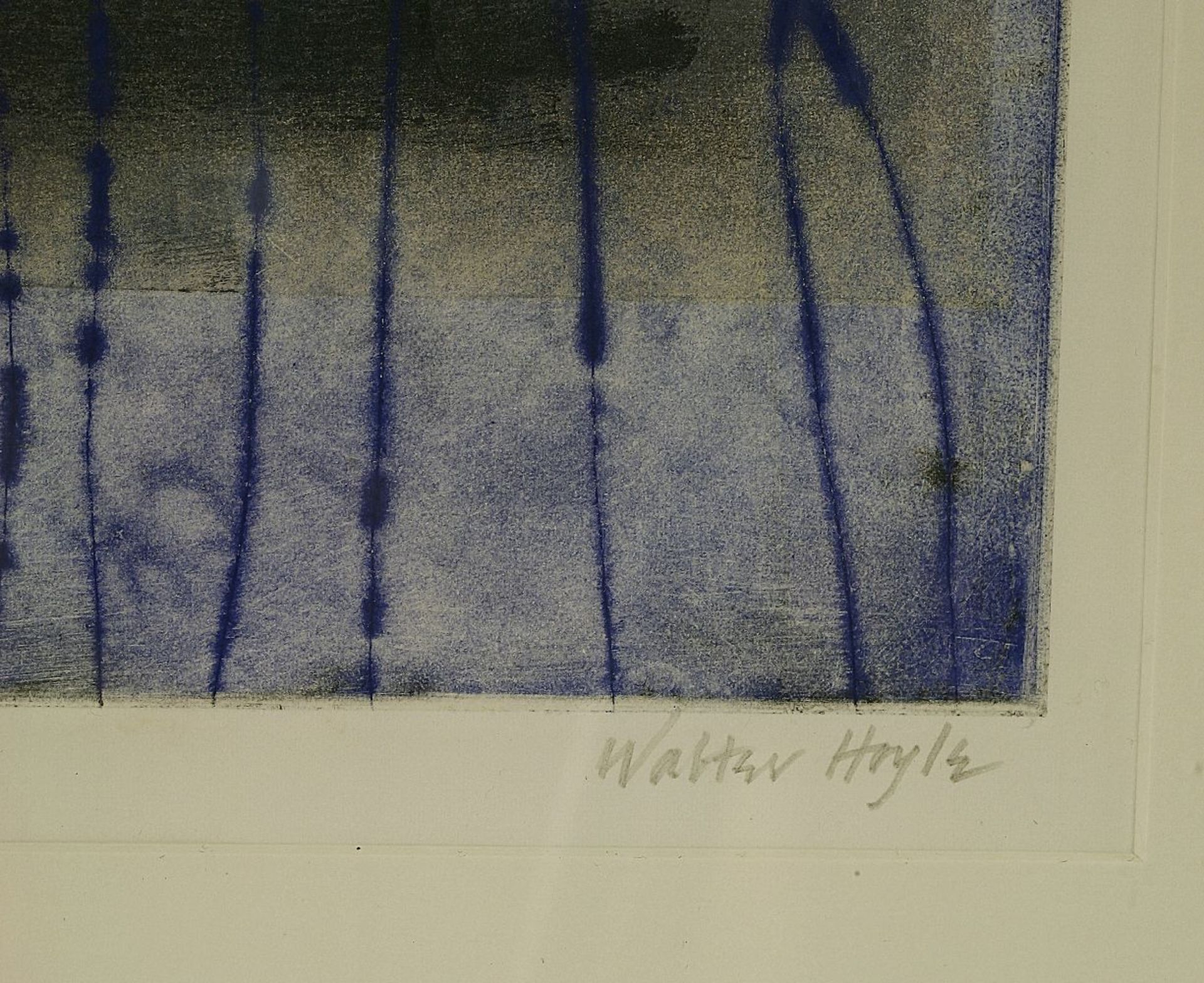 *Walter Hoyle (1922-2000)'BLUE HEAD'Etching and aquatint, signed in pencil l.r.image 63.5 x 47.5cm* - Image 4 of 4