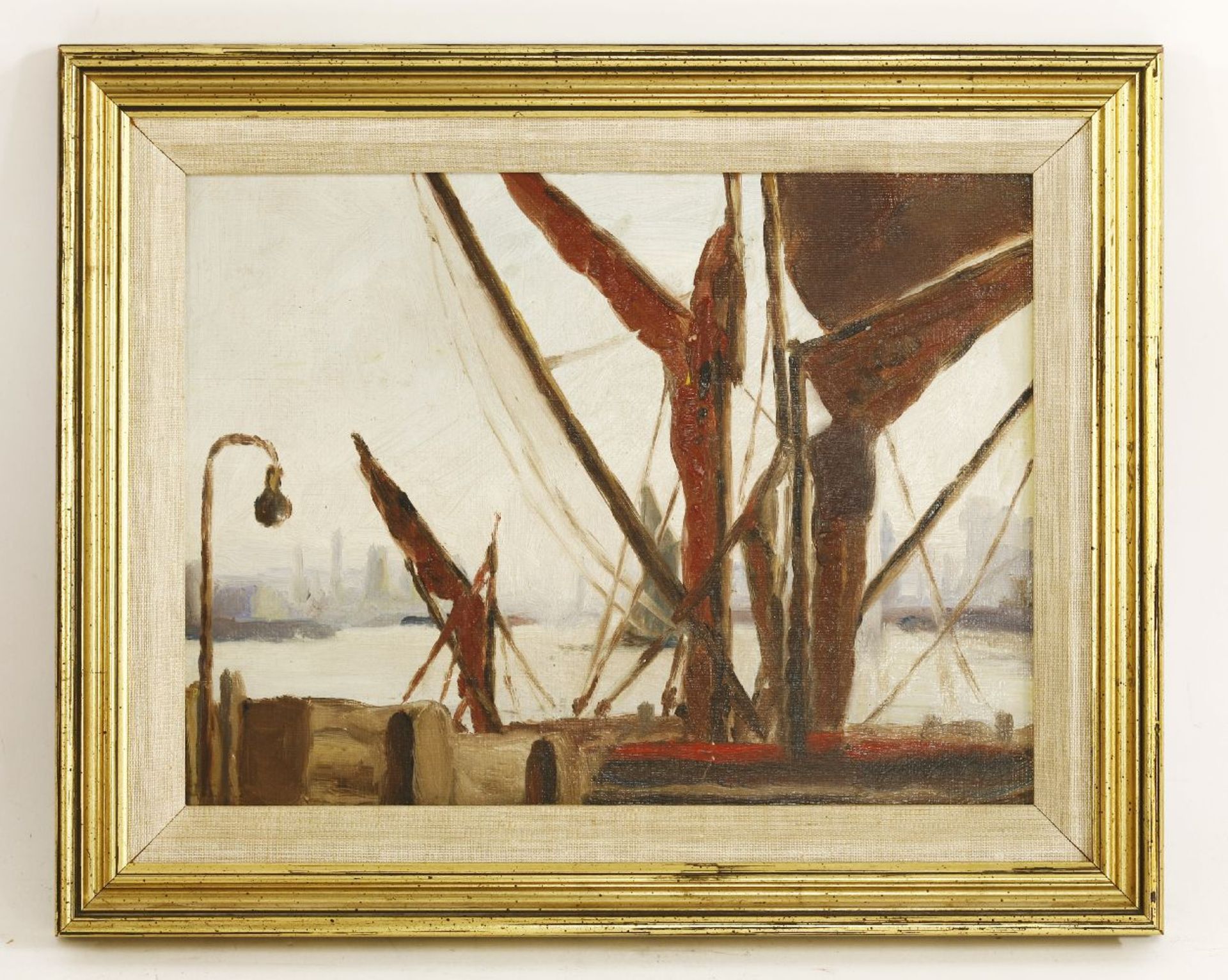 Paul Fordyce Maitland (1863-1909)'BARGES OFF LIMEHOUSE REACH'Signed and inscribed with title - Image 2 of 3