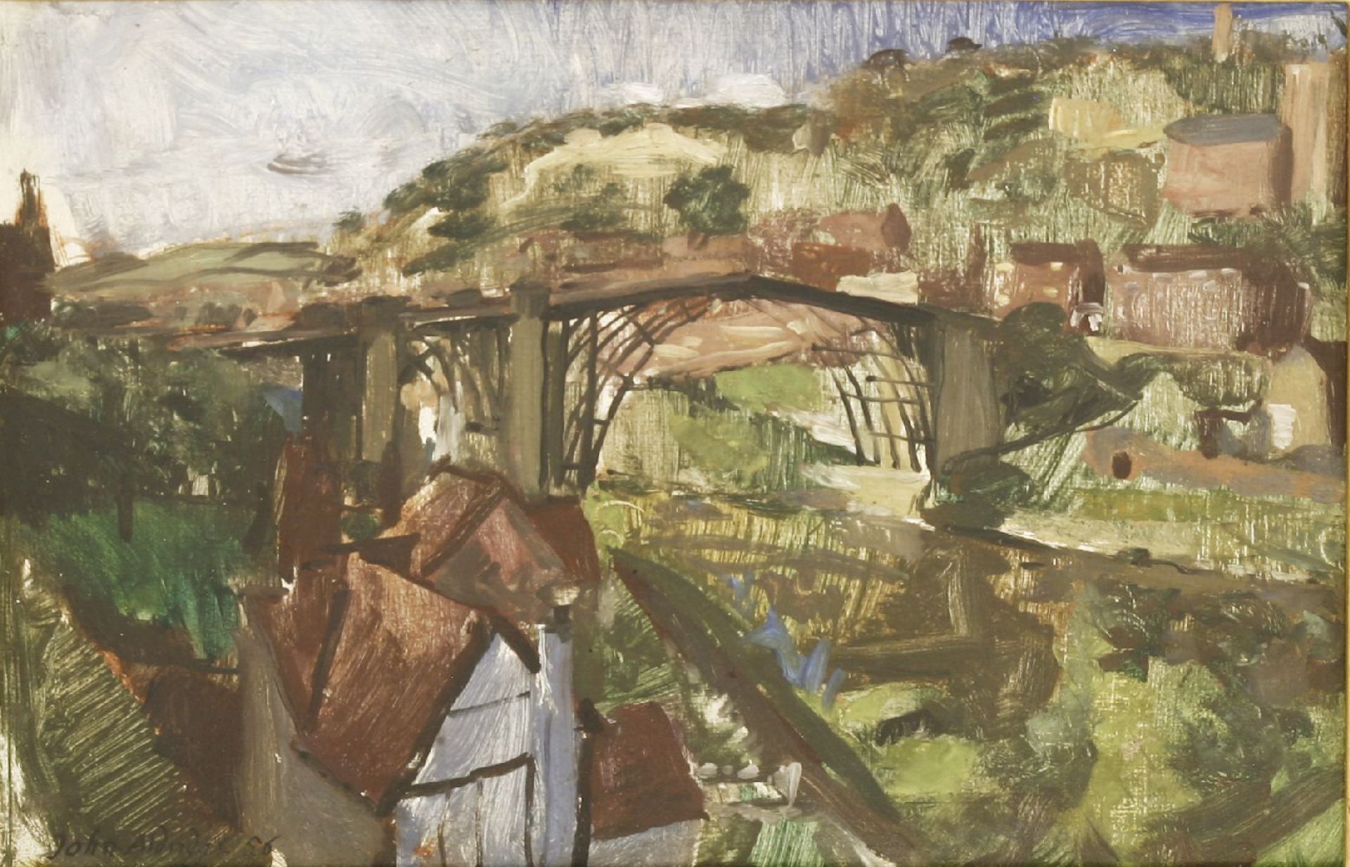 *John Aldridge RA (1905-1983) 'IRONBRIDGE, SEP. 1956'Signed and dated '56 l.l., inscribed with title