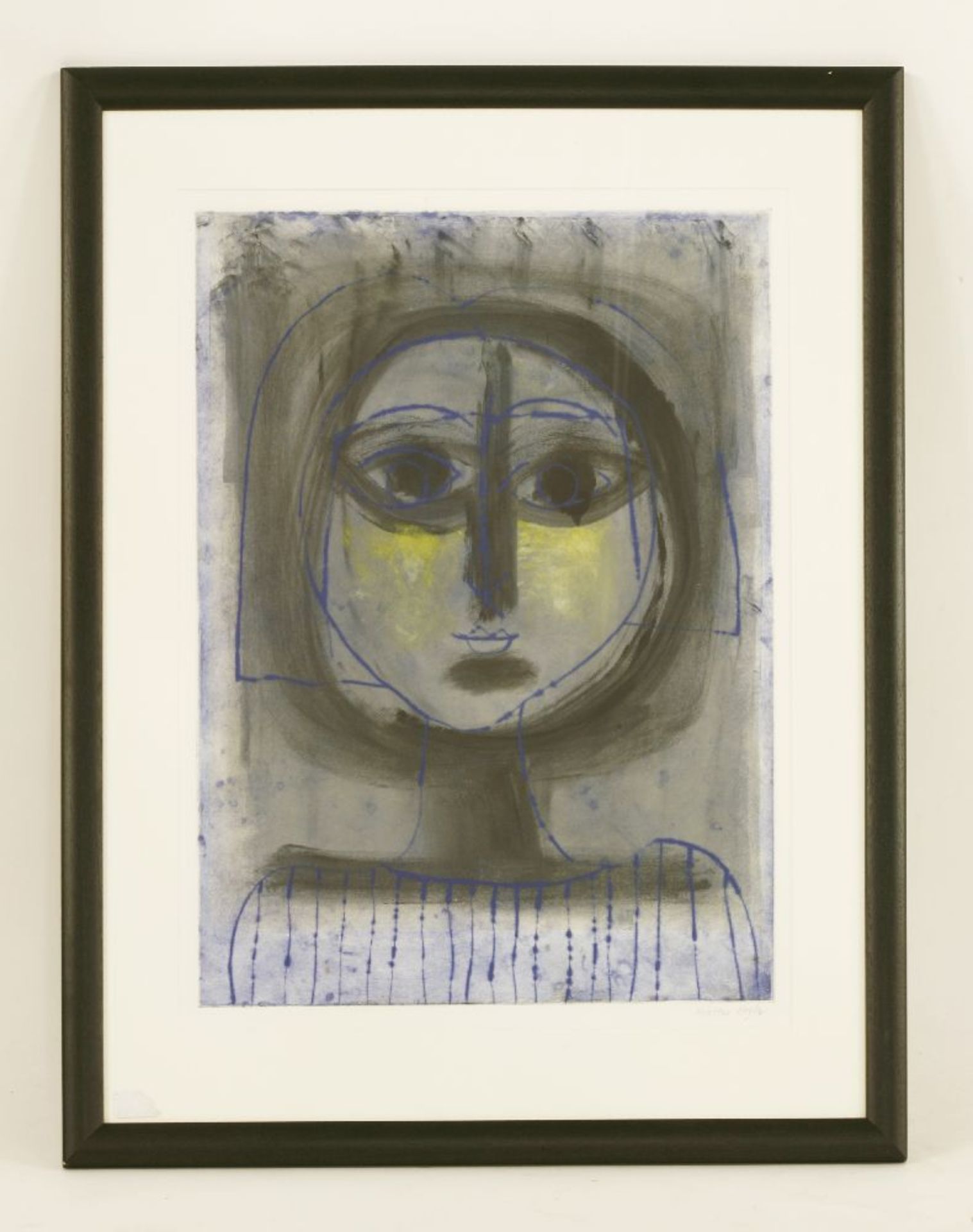 *Walter Hoyle (1922-2000)'BLUE HEAD'Etching and aquatint, signed in pencil l.r.image 63.5 x 47.5cm* - Image 2 of 4