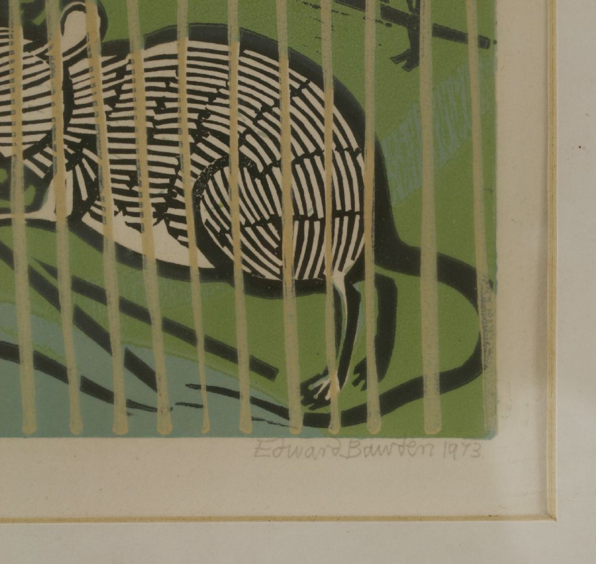 *Edward Bawden RA (1903-1989)'AESOP'S FABLES: FROG, MOUSE AND KITE'Linocut, signed, inscribed with - Image 4 of 4