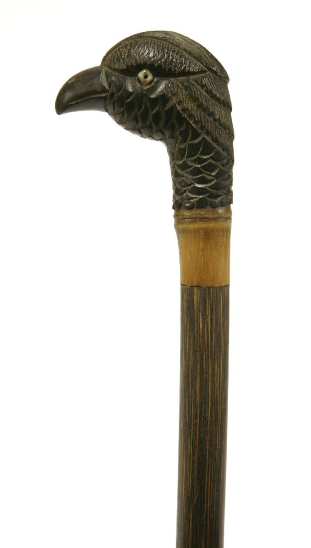 A rare antler horn and silver-mounted malacca case riding crop,by J Howell & Son, the terminal