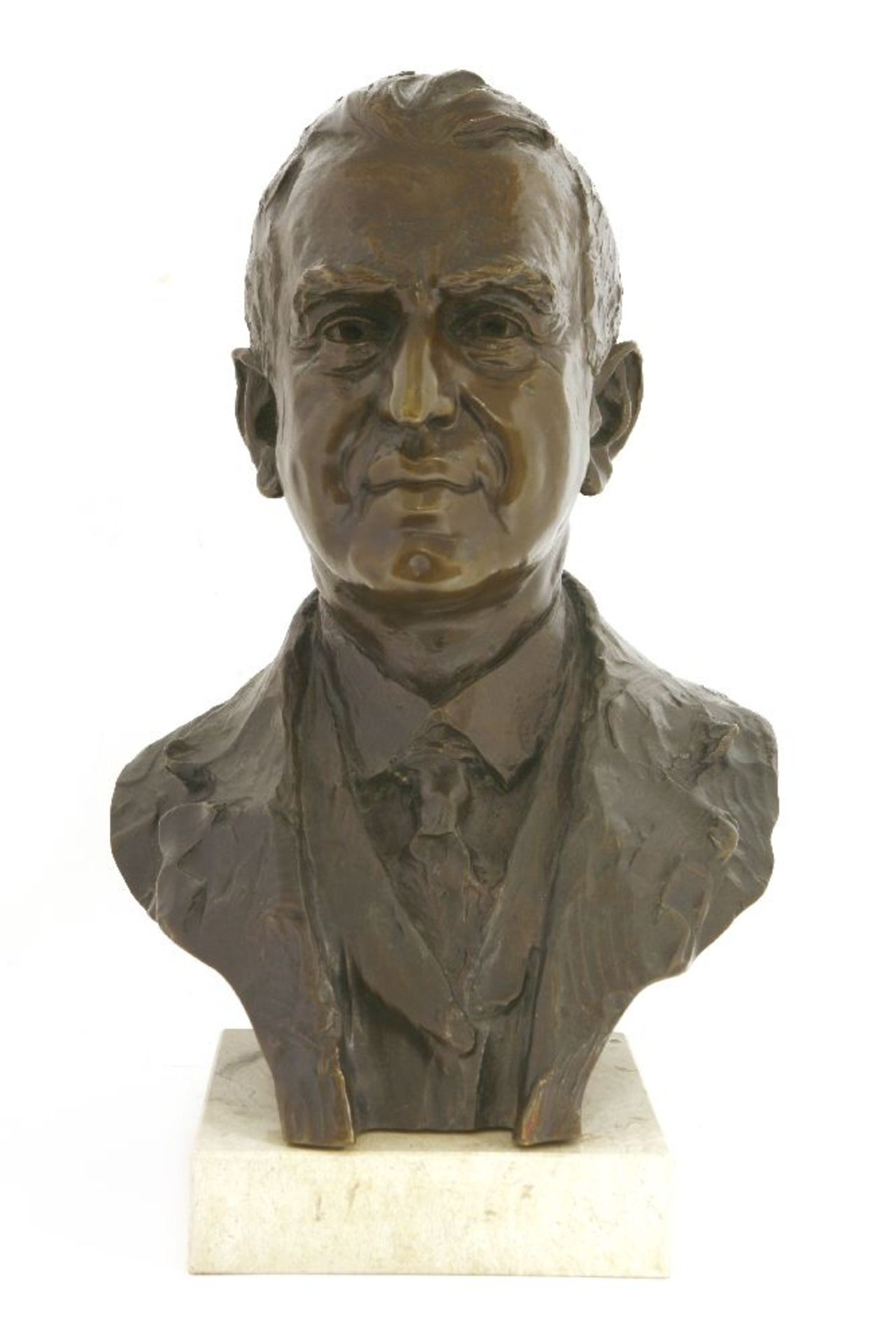 *Gustinus Ambrosi (Austrian, 1893-1975), a bronze bust of a gentleman, signed 'Ambrosi' to the