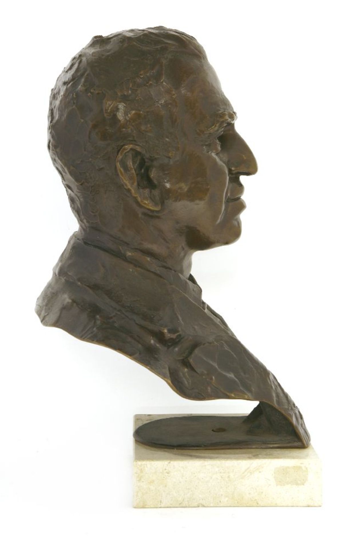 *Gustinus Ambrosi (Austrian, 1893-1975), a bronze bust of a gentleman, signed 'Ambrosi' to the - Image 3 of 4