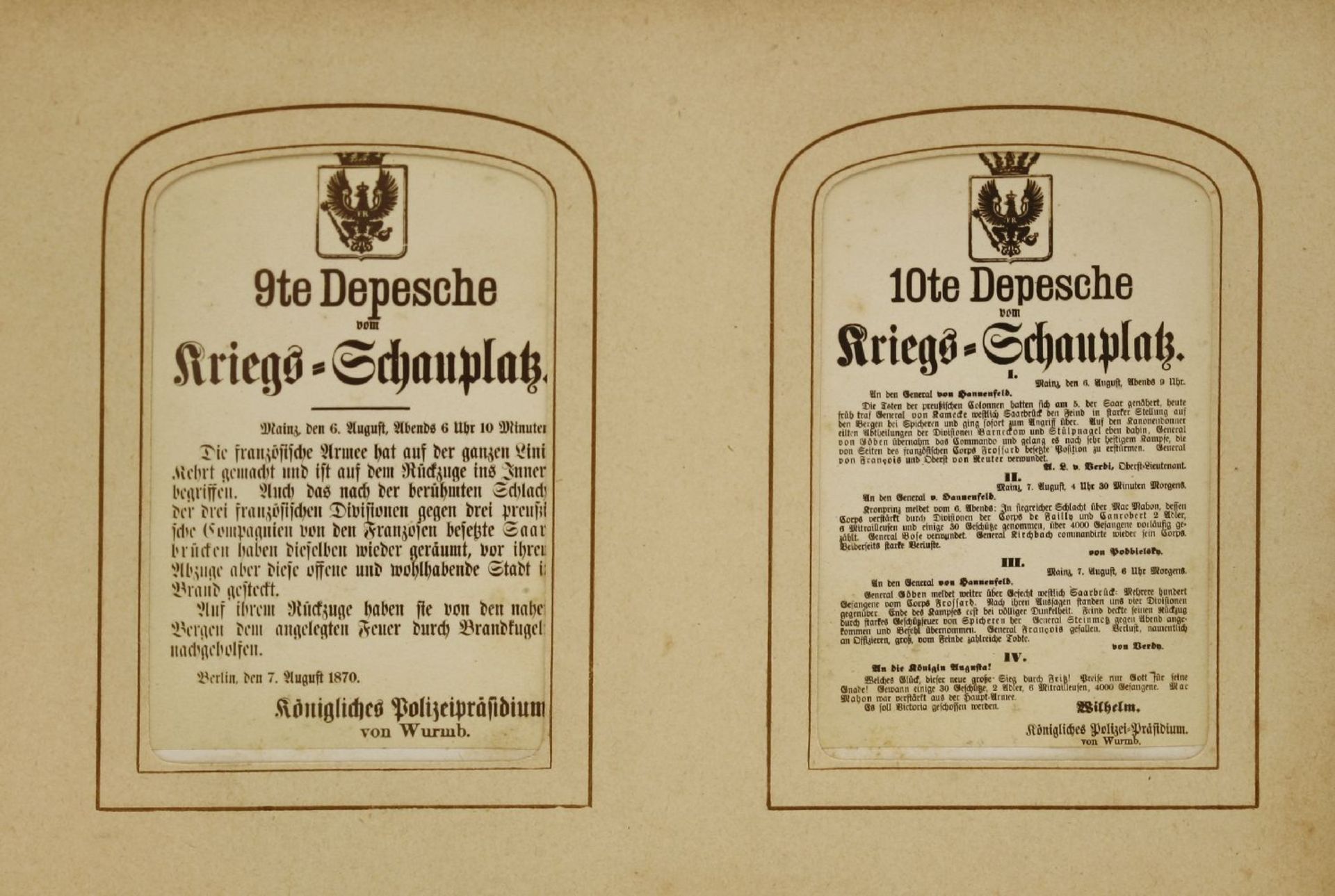 MILITARY: Depesehen Vom Kriegs-Schauplatz 1870. Mainz, 1870, 1st. edn. 96 German despatches from the - Image 2 of 2
