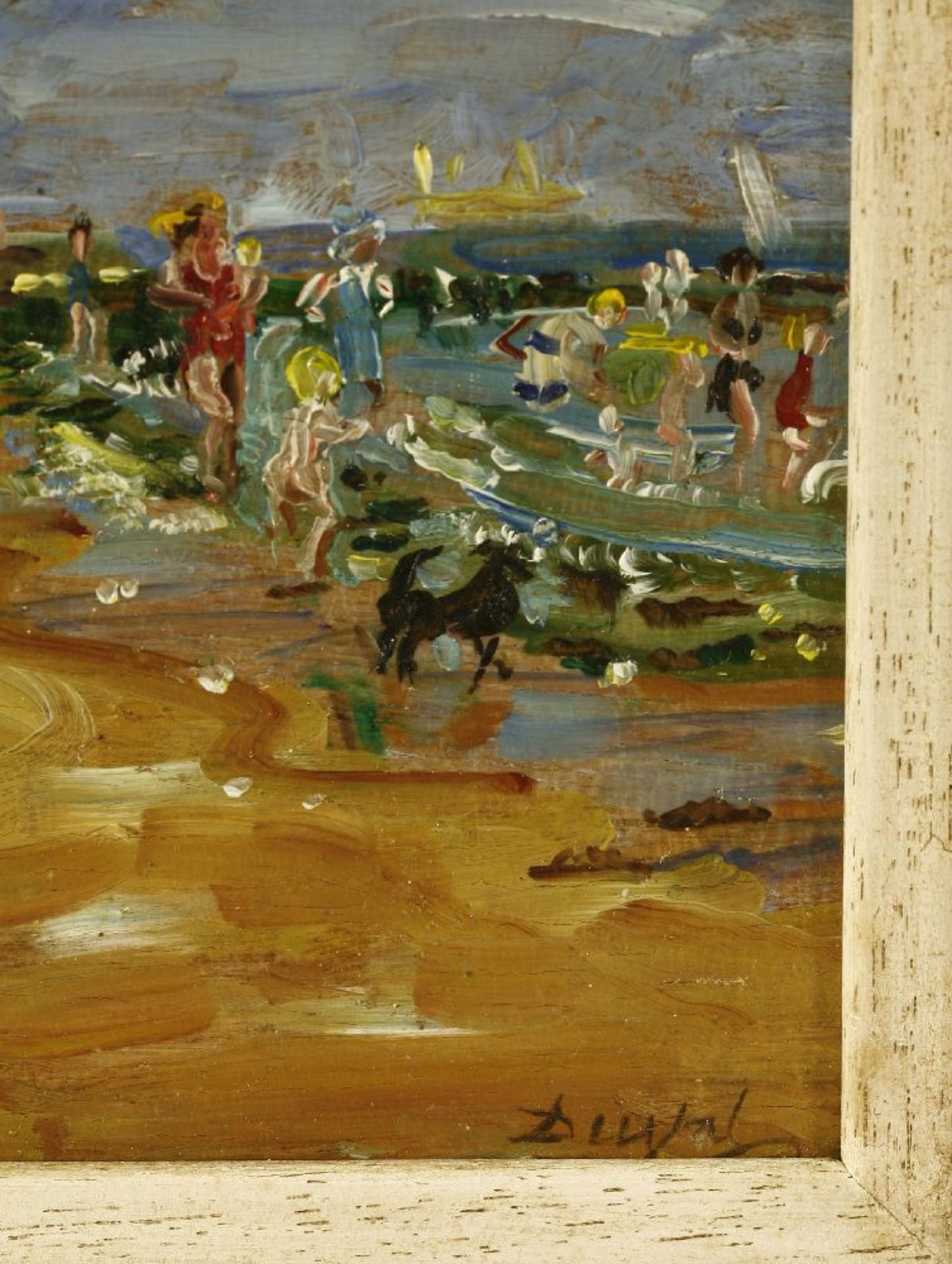 *Dorothy Duval (1917-2005)'THE BEACH AT BROADSTAIRS';FIGURES ON A BEACHTwo, both signed, one oil - Image 8 of 9