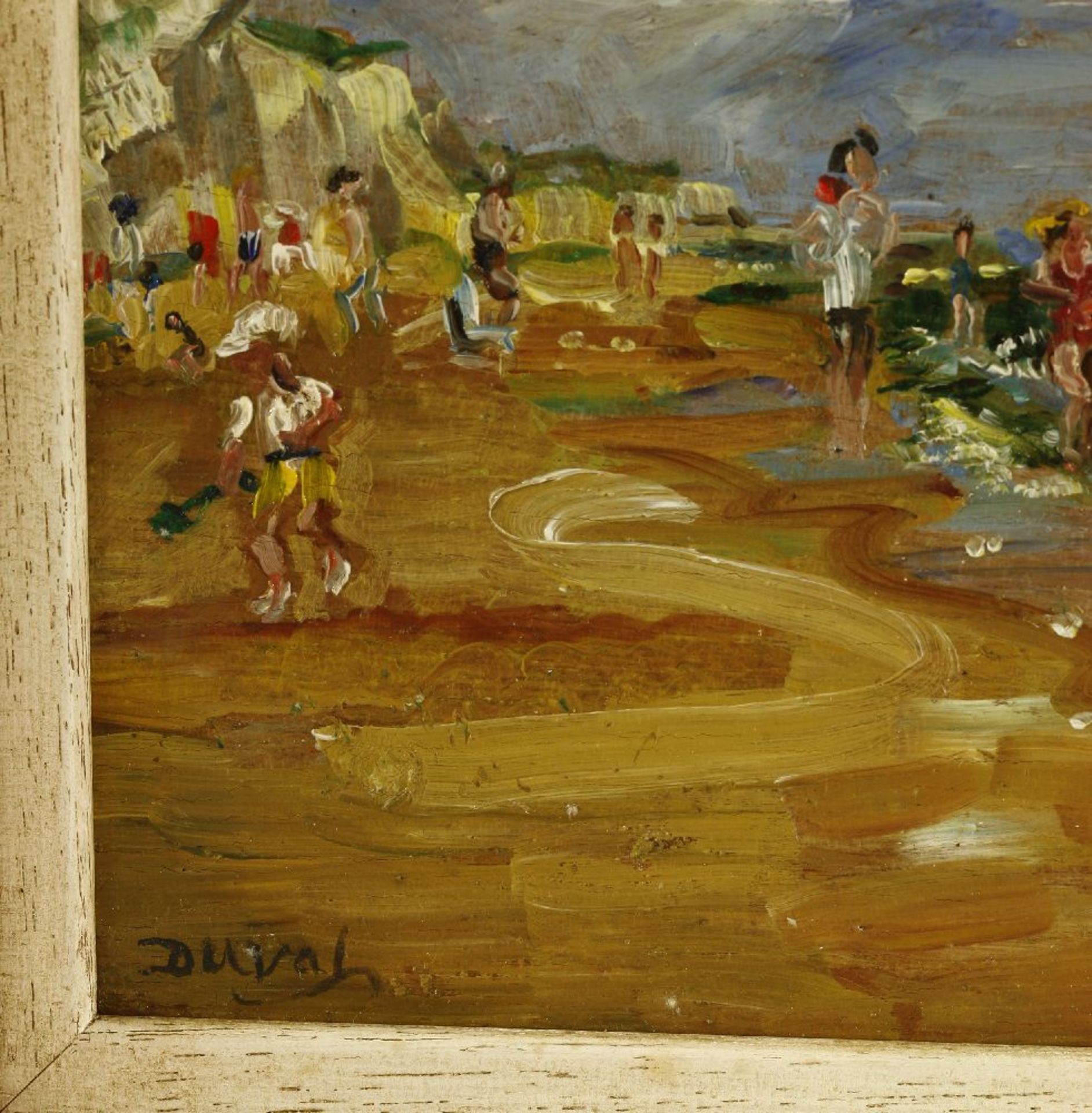 *Dorothy Duval (1917-2005)'THE BEACH AT BROADSTAIRS';FIGURES ON A BEACHTwo, both signed, one oil - Image 9 of 9