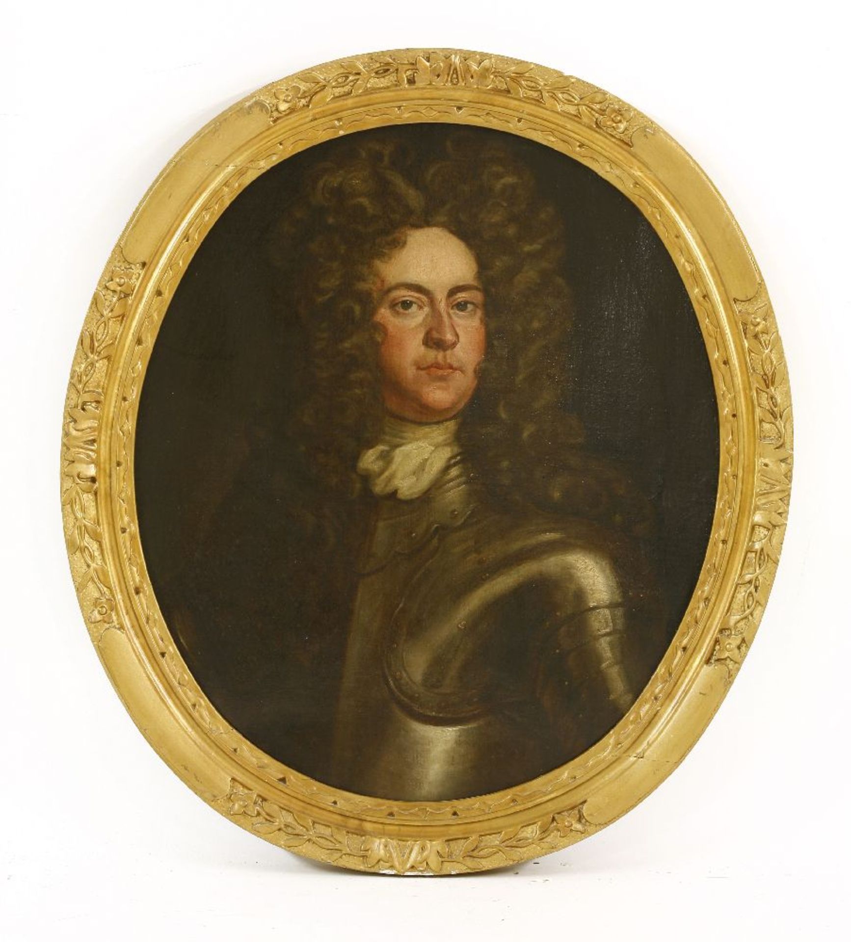 Manner of Sir Godfrey Kneller PORTRAIT OF A NOBLEMAN, BUST LENGTH, IN ARMOUROil on canvas, oval75