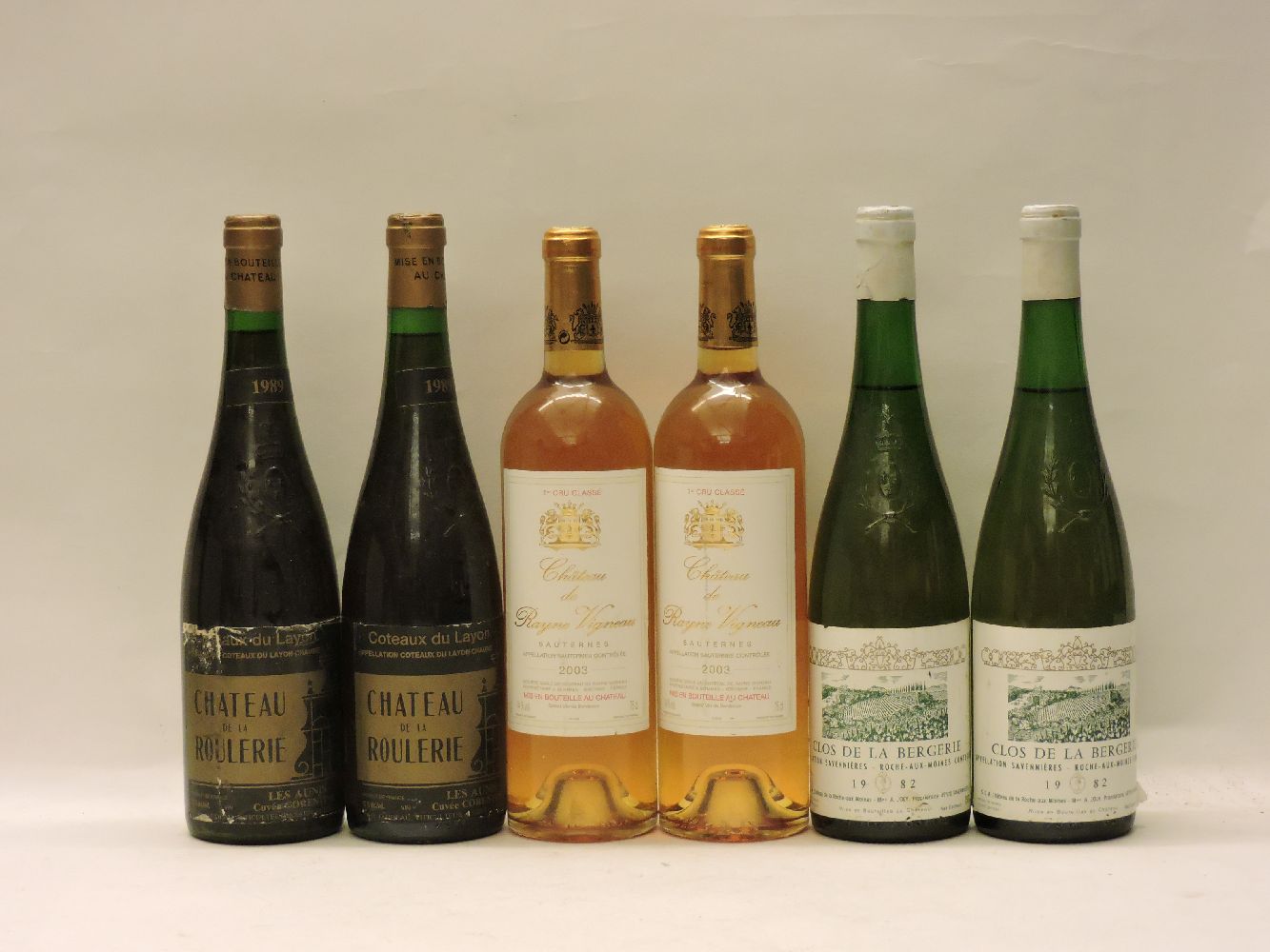 Assorted Sweet Wines to include: Château de la Roulerie, Les Auni Cuvée Correntine, Côteaux de Layon